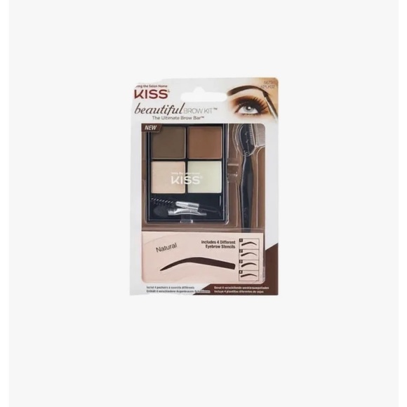 KISS BEAUTIFUL BROW KIT MEDIUM BROWN KPLK02 56731 The Ultimate Brow Bar NEW - Picture 1 of 1